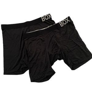 2 Pair - BOX MENSWEAR - King Fit Boxer Brief, Black, XL